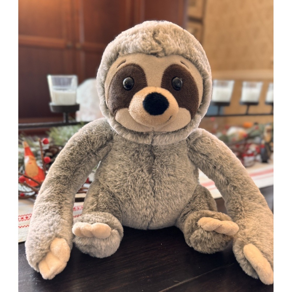 Fiesta Mello Fellows Sloth Plush Toy 10" Gray Brown Soft Cuddly Stuffed Animal